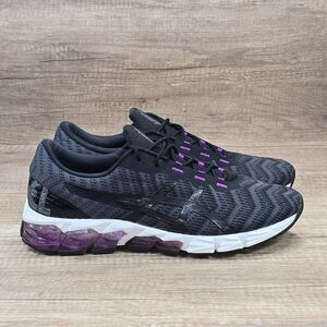 Asics Gel Quantum 180 5 Women's Size 11.5 Black Gray Purple Sneakers (1022A164)